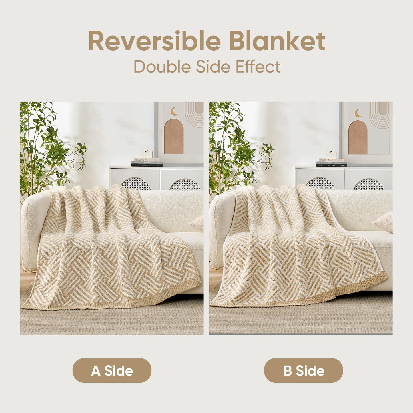 Waffle Throw Blanket Ultra Soft Lightweight Couch Bed Sofa Blanket