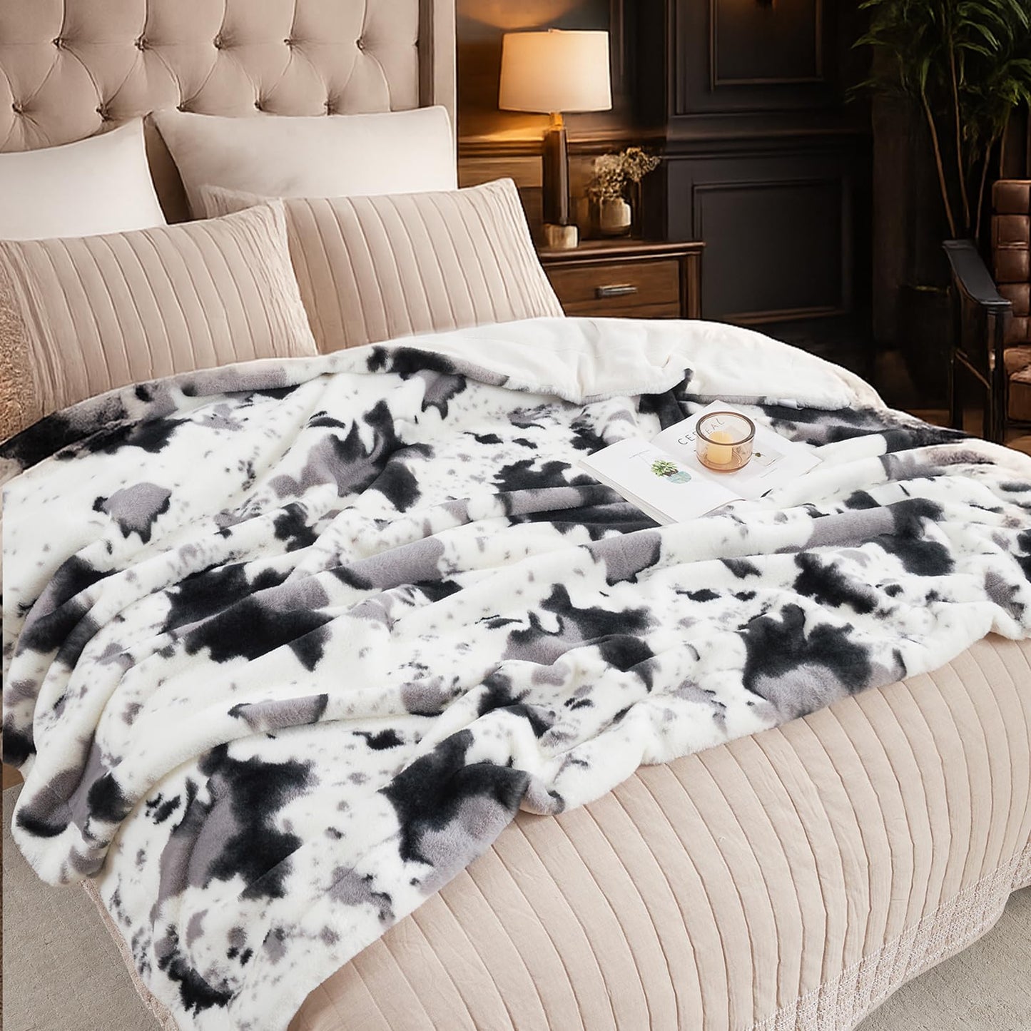 Faux Fur Sherpa Throw Blanket Double Sided Soft Fluffy Warm Couch Bed Blanket