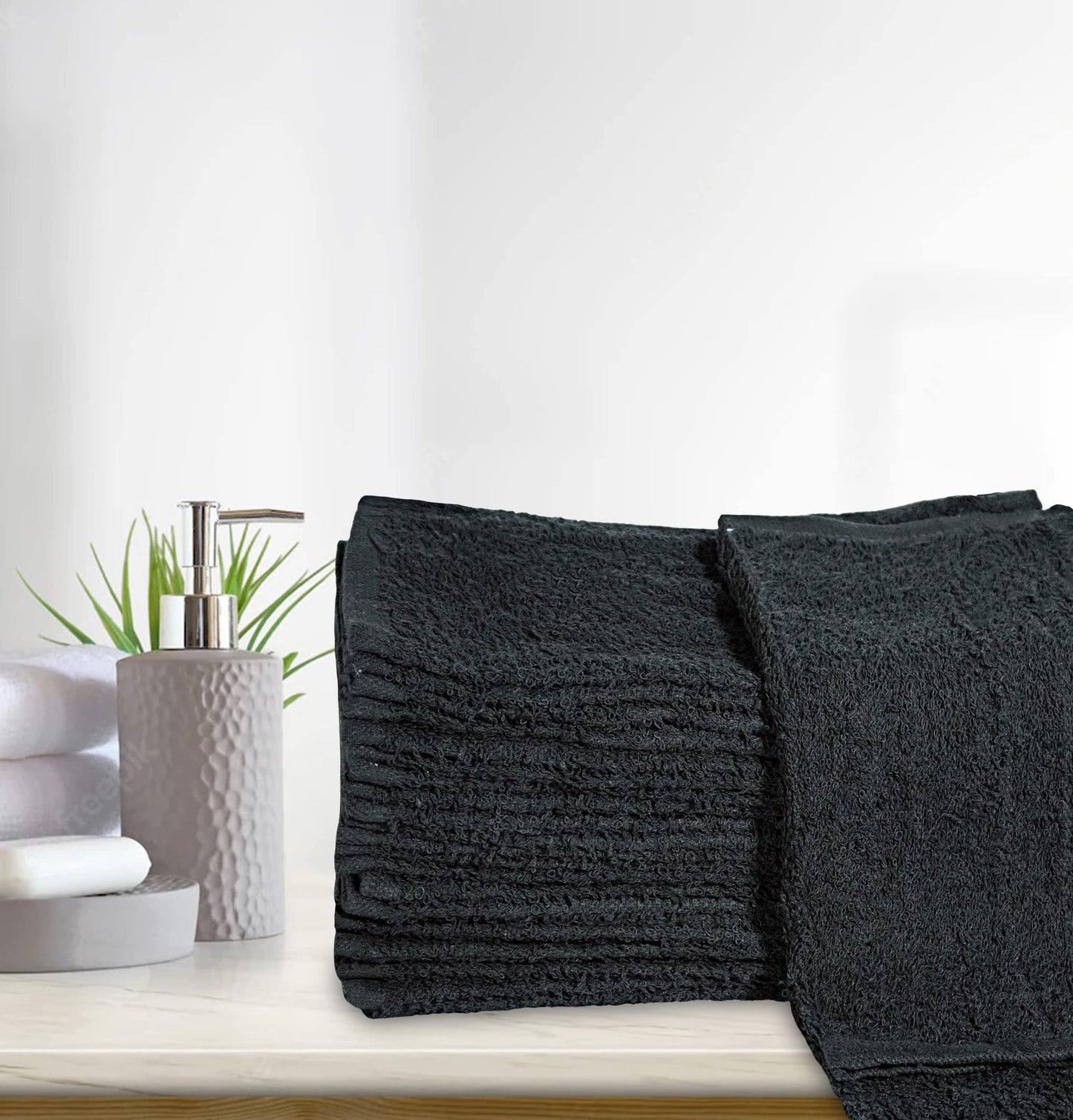 Cotton Washcloth Set 400 GSM Soft Face Body Towels 12x12 12 Pack