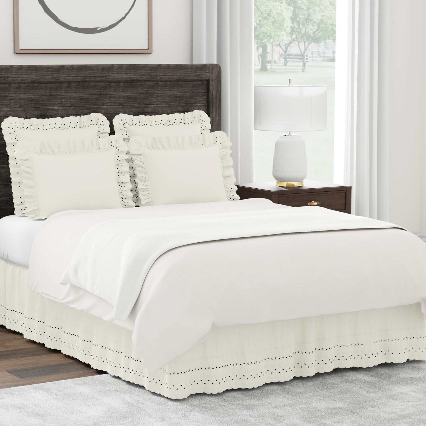 FRESH IDEAS Ruffled Bed Pillow Shams