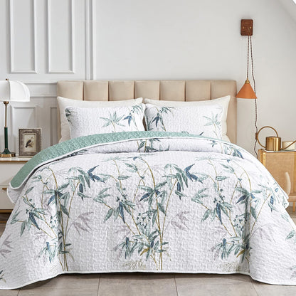 Flysheep Floral Quilt Set-QST1