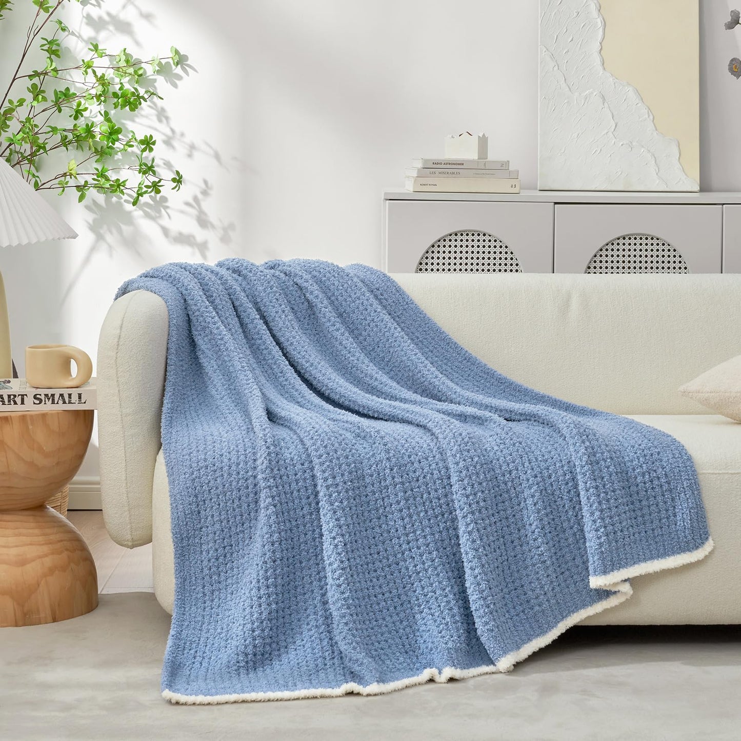 Waffle Throw Blanket Ultra Soft Lightweight Couch Bed Sofa Blanket