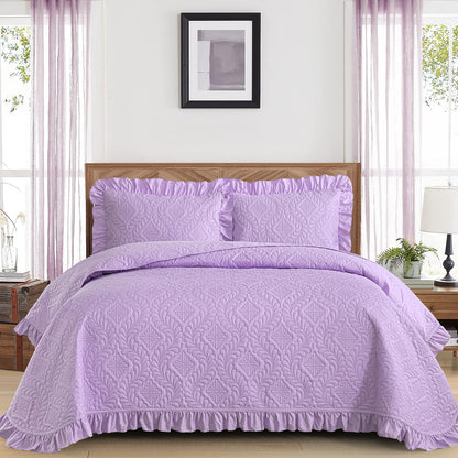 DJY Quilt Set Paisley Bedspread Soft Microfiber Bedding Set for All Season