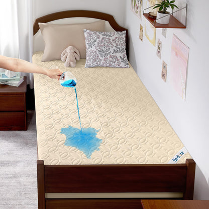 Quilted Waterproof Mattress Protector Deep Pocket Breathable Fitted Mattress Cover