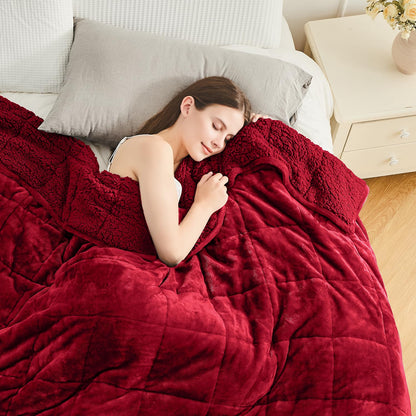 Cottonblue Fleece Sherpa Weighted Blanket
