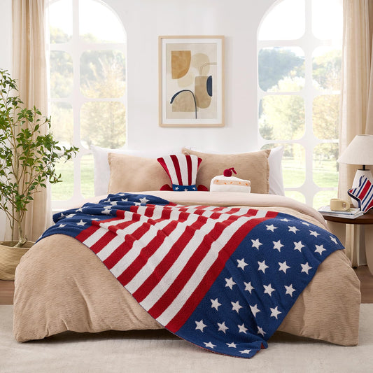 Checkered Microfiber Throw Blanket Soft Couch Sofa Bed Decorative Blanket