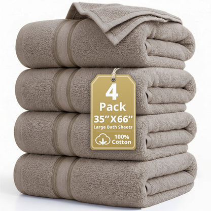 Zero Twist Cotton Bath Towel Set Quick Dry Ultra Absorbent Soft Towels