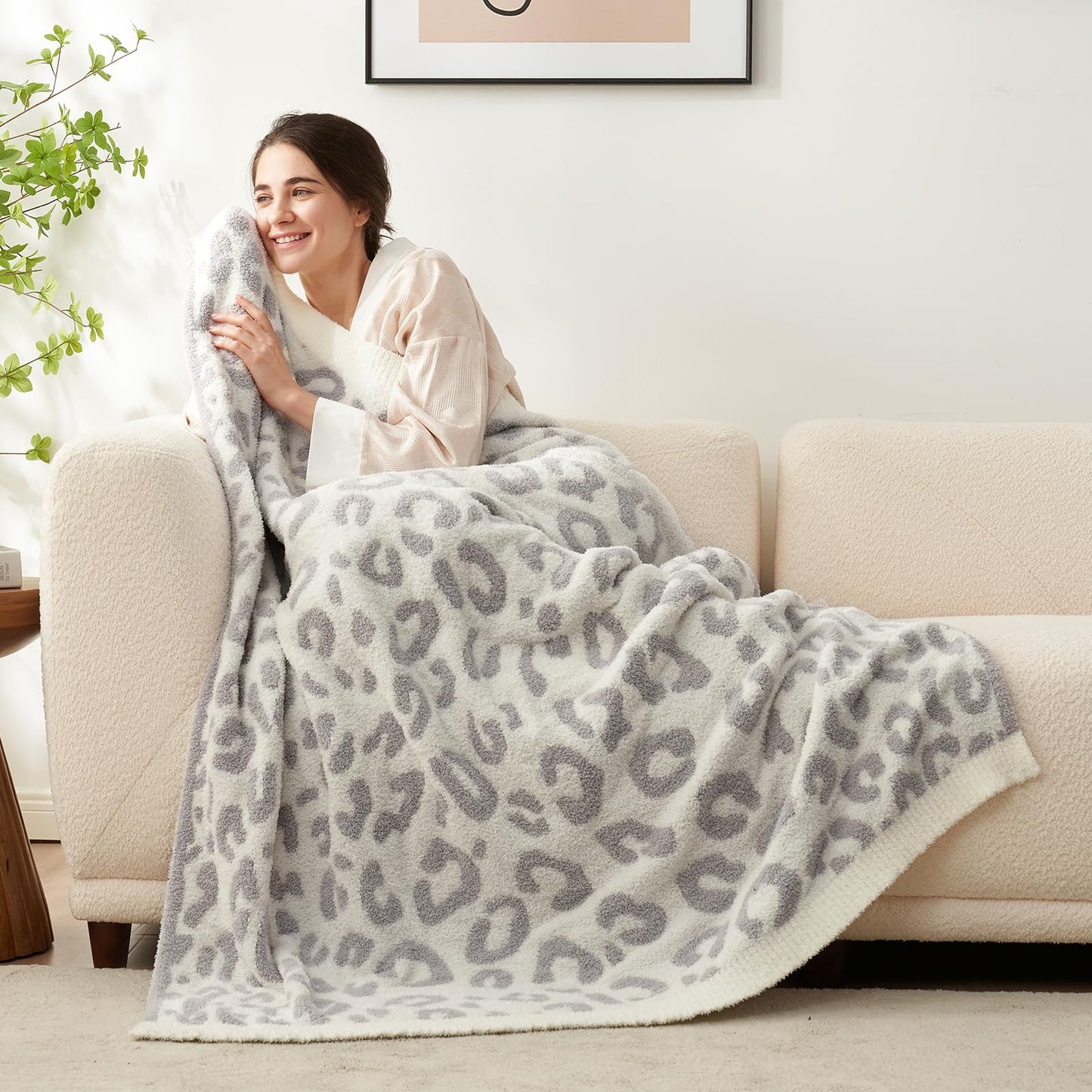 Checkered Microfiber Throw Blanket Soft Couch Sofa Bed Decorative Blanket