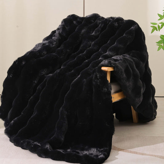 Fluffy Faux Fur Throw Blanket Soft Plush Thick Couch Bed Blanket