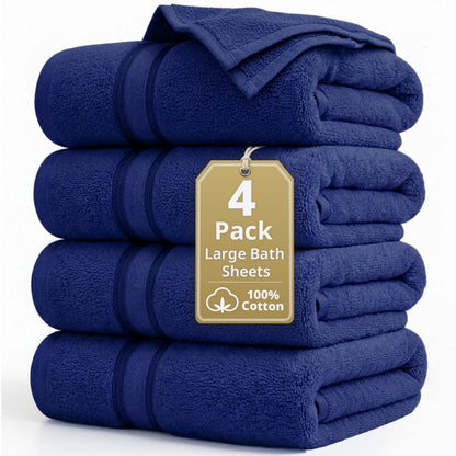 Zero Twist Cotton Bath Towel Set Quick Dry Ultra Absorbent Soft Towels