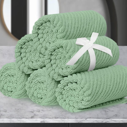 Cotton Bath Towel Set 6 Piece Soft Quick Dry Bathroom Towels Large Gift Set