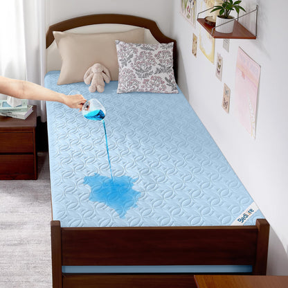 Quilted Waterproof Mattress Protector Deep Pocket Breathable Fitted Mattress Cover