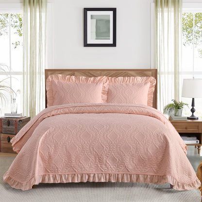 DJY Quilt Set Paisley Bedspread Soft Microfiber Bedding Set for All Season