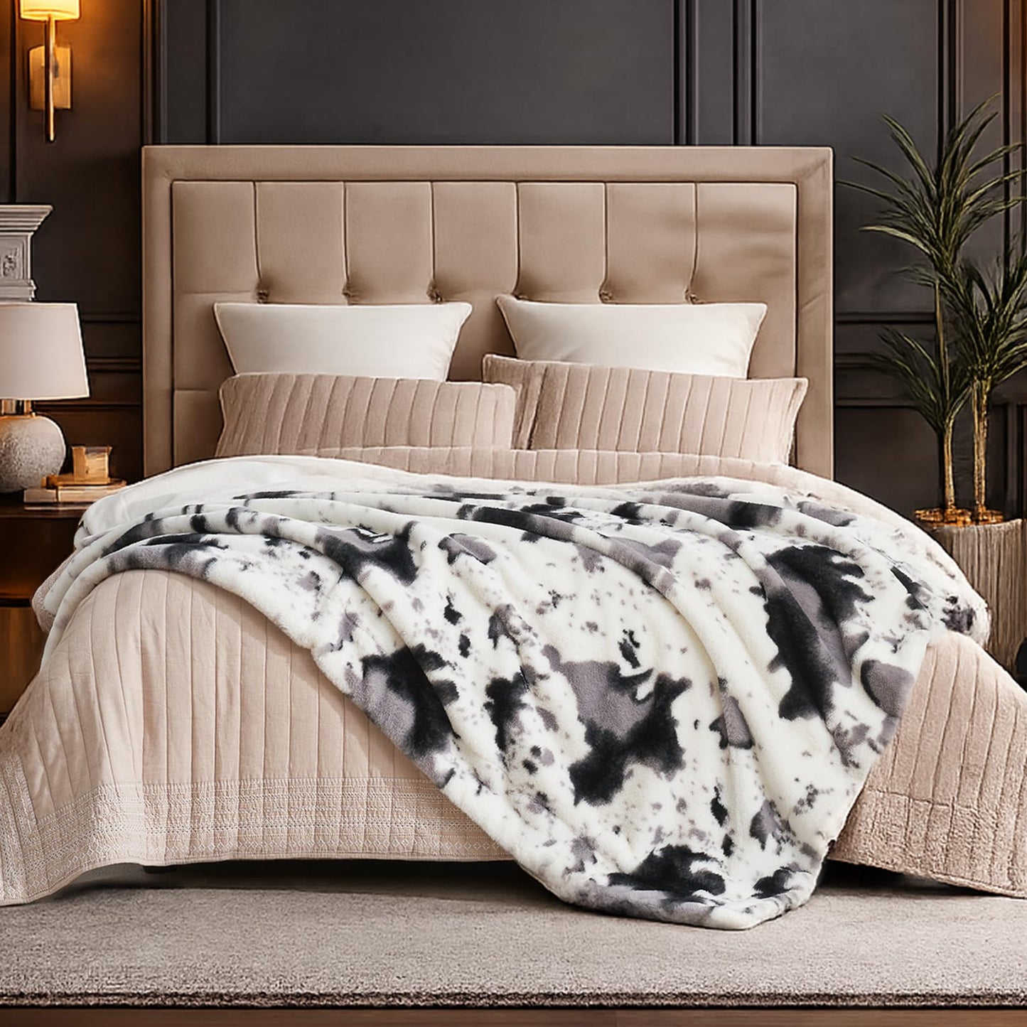 Faux Fur Sherpa Throw Blanket Double Sided Soft Fluffy Warm Couch Bed Blanket