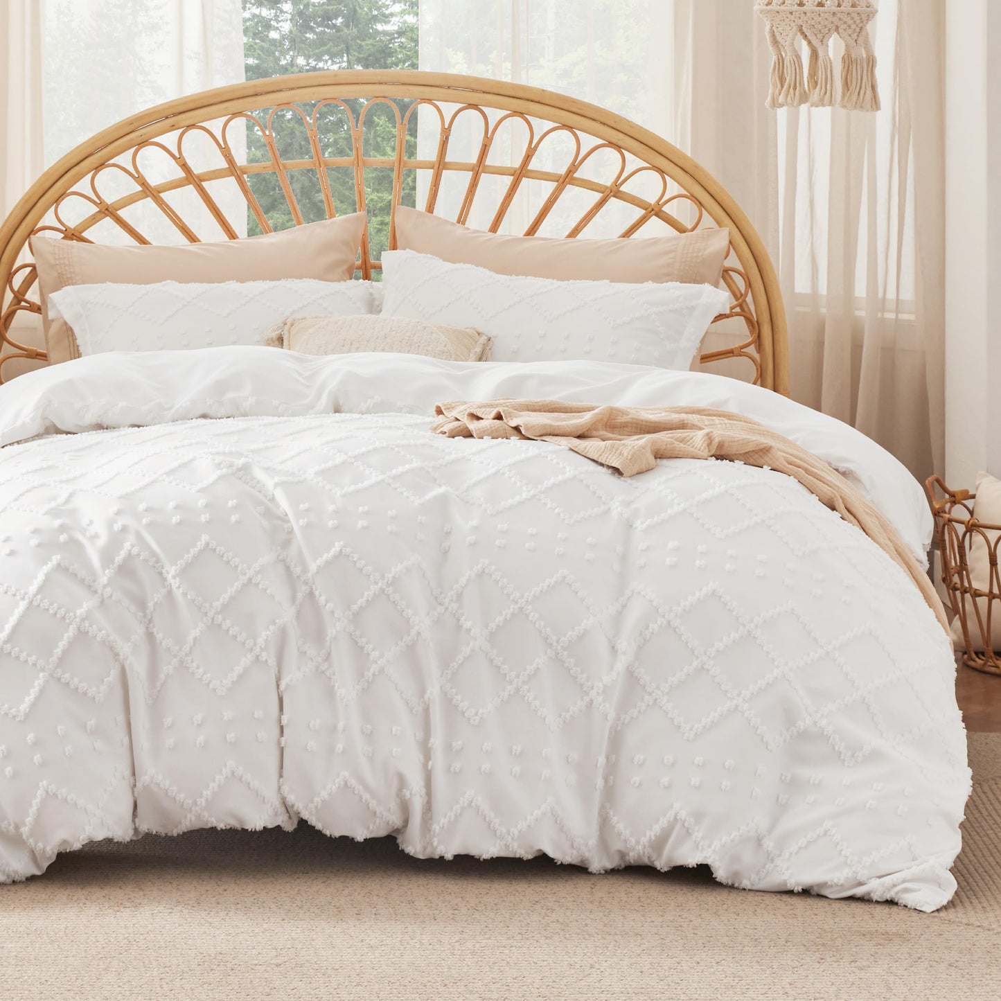 Boho Duvet Cover Soft Breathable All Season Bedding Machine Washable