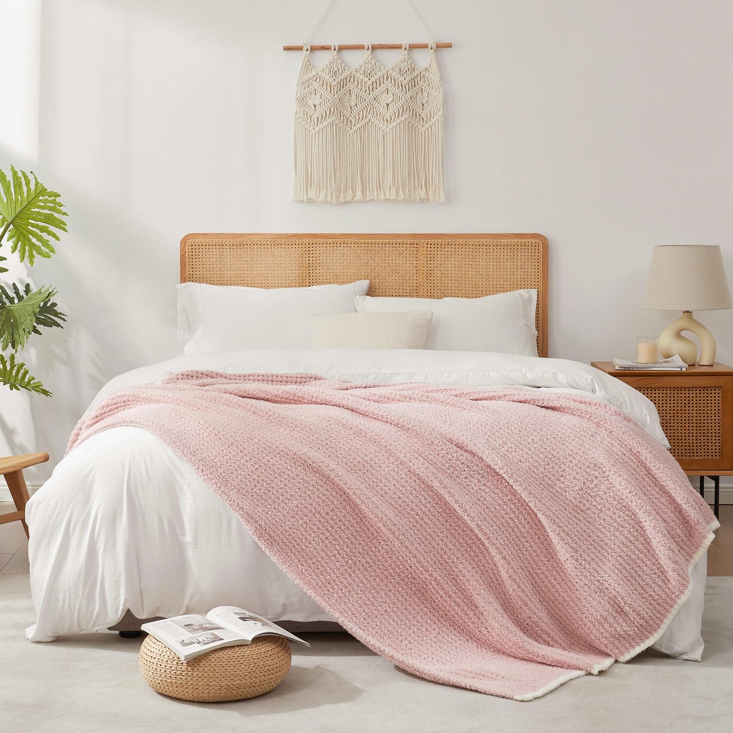 Waffle Throw Blanket Ultra Soft Lightweight Couch Bed Sofa Blanket