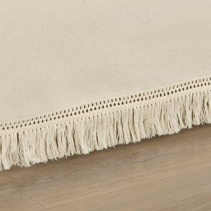Lush Decor Boho Fringe 15-Inch Tailored Drop Easy Fit Bedskirt