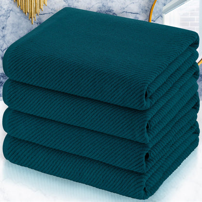 Cotton Bath Towel Set 6 Piece Soft Quick Dry Bathroom Towels Large Gift Set