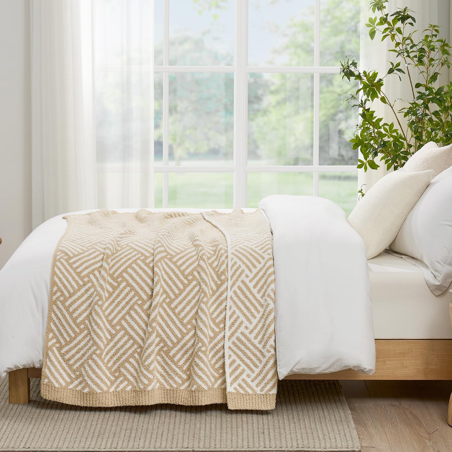 Waffle Throw Blanket Ultra Soft Lightweight Couch Bed Sofa Blanket
