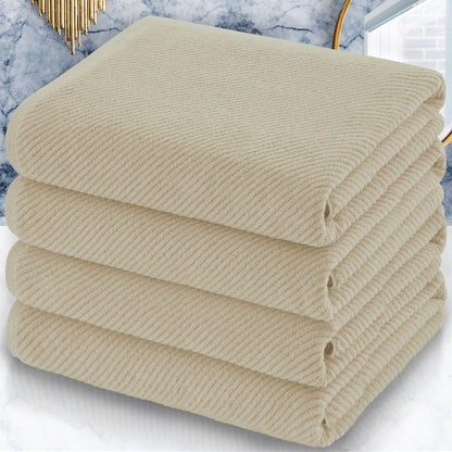 Cotton Bath Towel Set 6 Piece Soft Quick Dry Bathroom Towels Large Gift Set