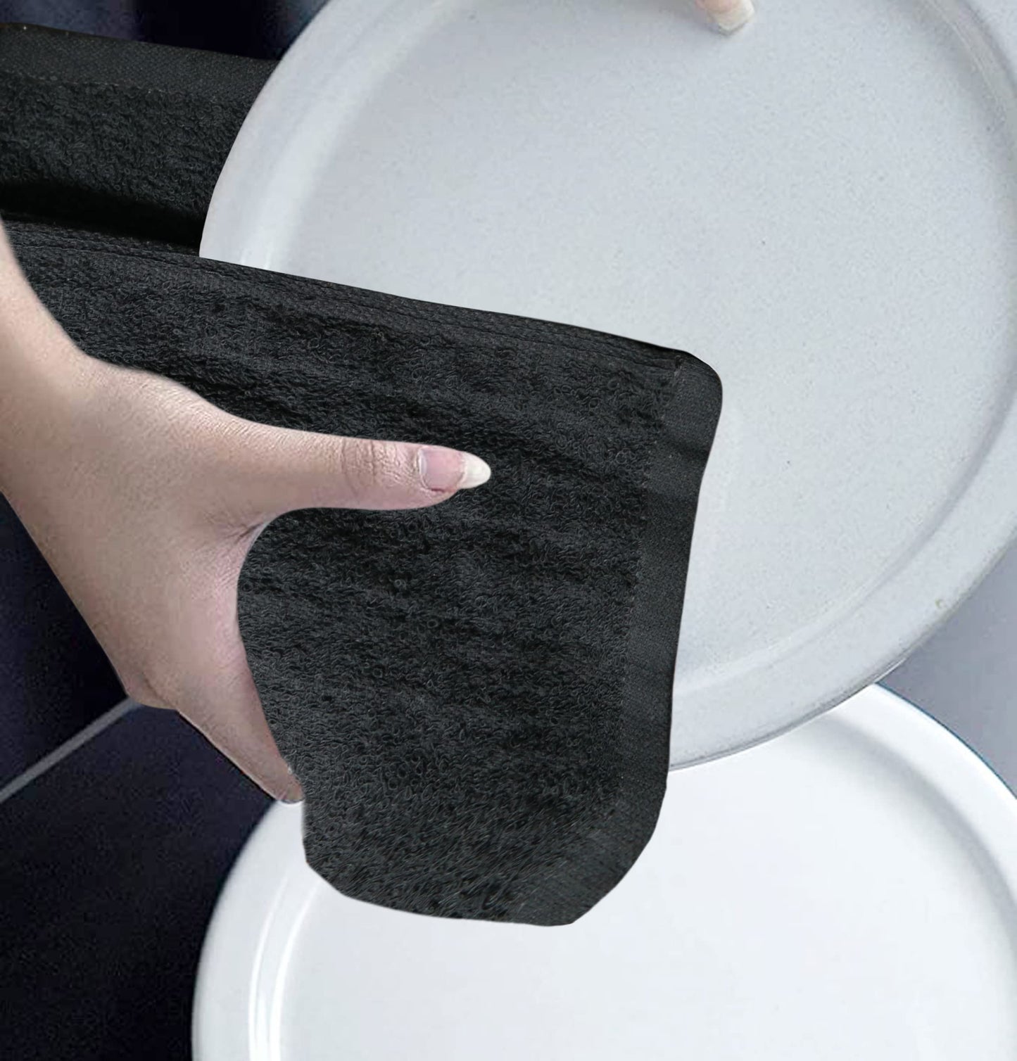 Cotton Washcloth Set 400 GSM Soft Face Body Towels 12x12 12 Pack