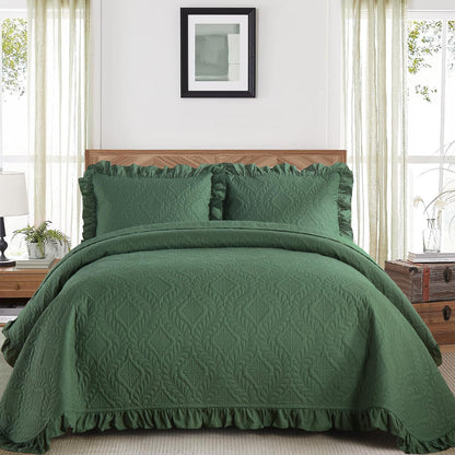 DJY Quilt Set Paisley Bedspread Soft Microfiber Bedding Set for All Season