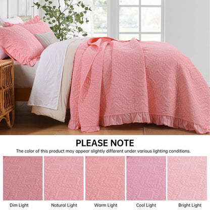 DJY Quilt Set Paisley Bedspread Soft Microfiber Bedding Set for All Season
