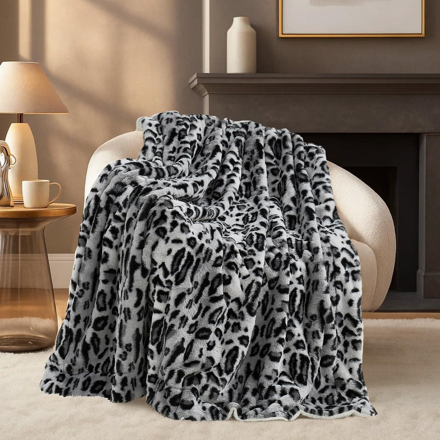 Faux Fur Sherpa Throw Blanket Double Sided Soft Fluffy Warm Couch Bed Blanket