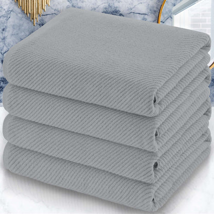 Cotton Bath Towel Set 6 Piece Soft Quick Dry Bathroom Towels Large Gift Set