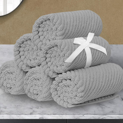 Cotton Bath Towel Set 6 Piece Soft Quick Dry Bathroom Towels Large Gift Set