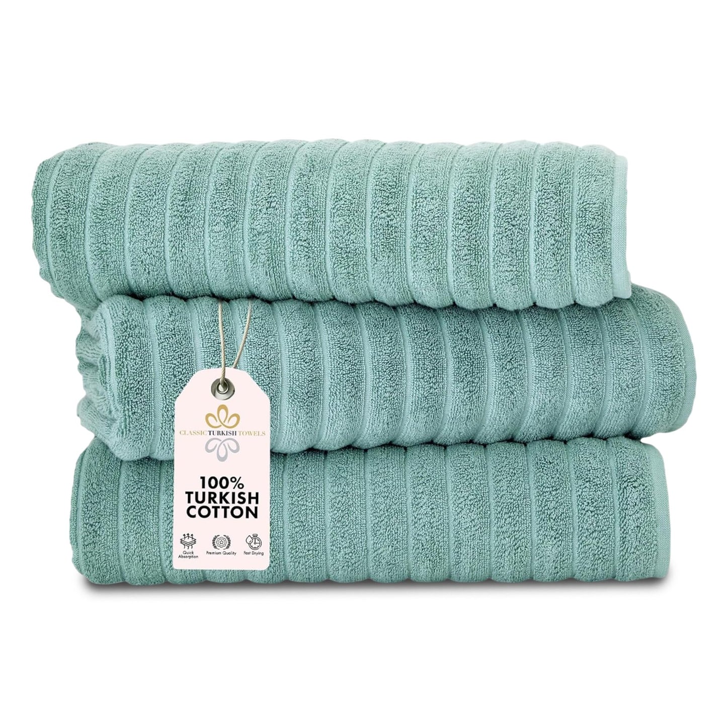 Turkish Cotton Luxury Towel Set Ultra Absorbent Spa Bath Towels