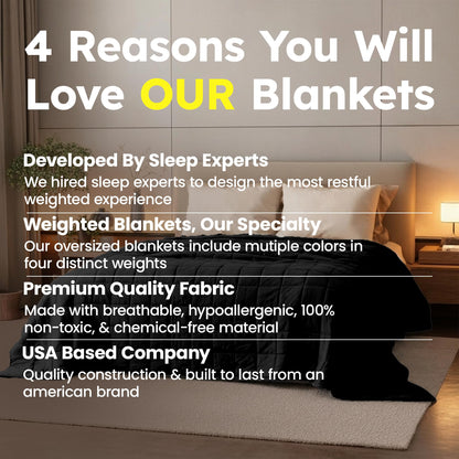 Weighted Blanket 400 Thread Count All Season Bed Throw Premium Comfort