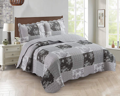 Patchwork Quilt Set Reversible Lightweight All Season Coverlet Bedding