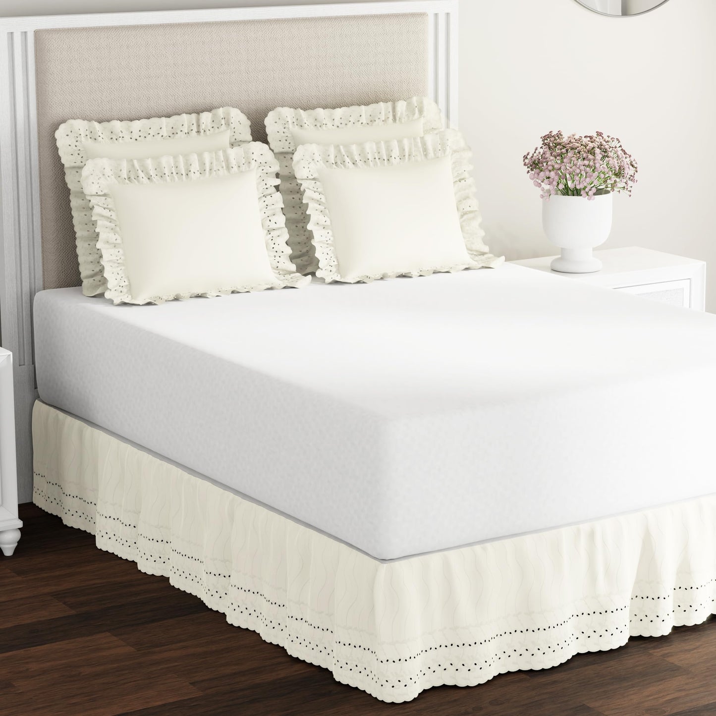FRESH IDEAS Ruffled Bed Pillow Shams