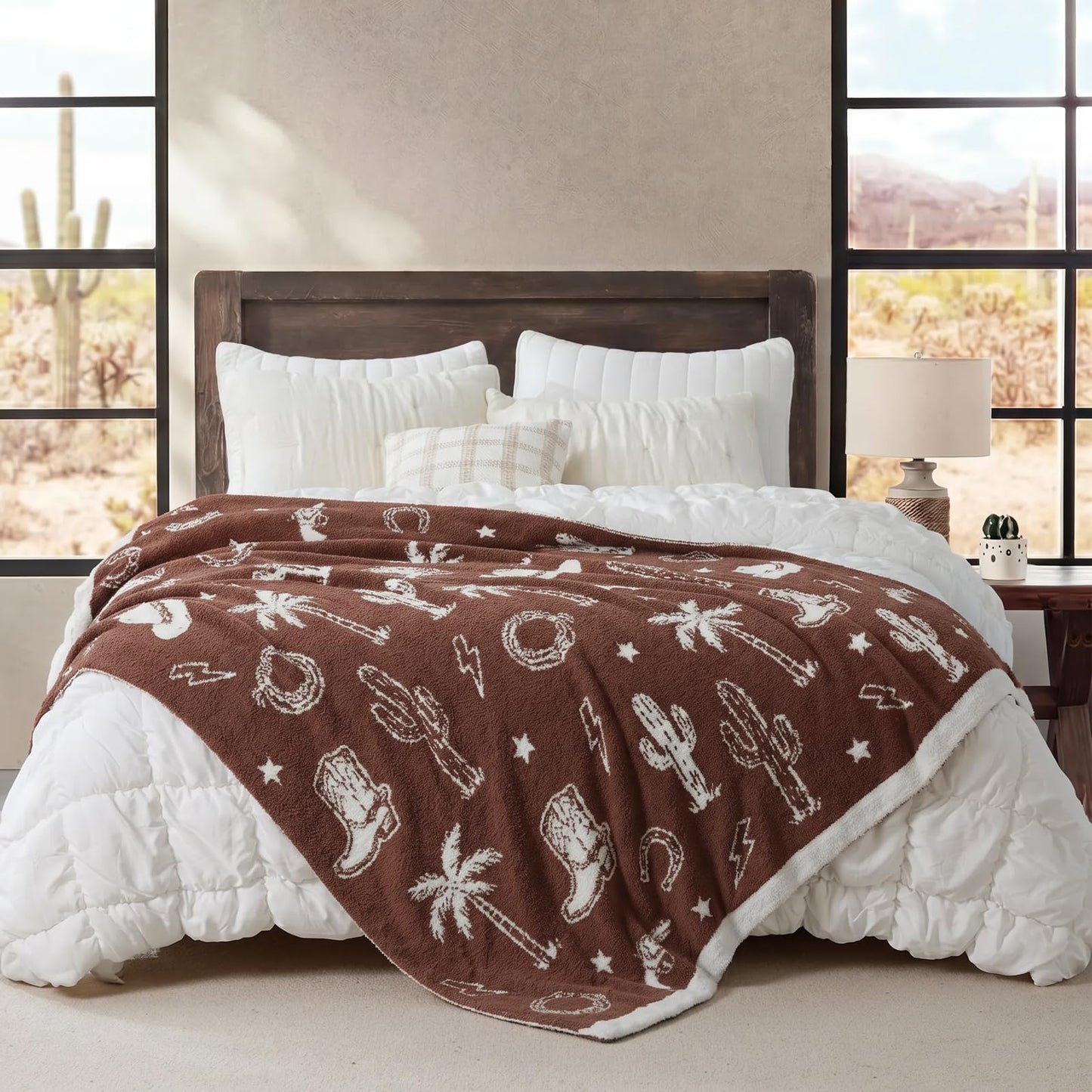 Checkered Microfiber Throw Blanket Soft Couch Sofa Bed Decorative Blanket
