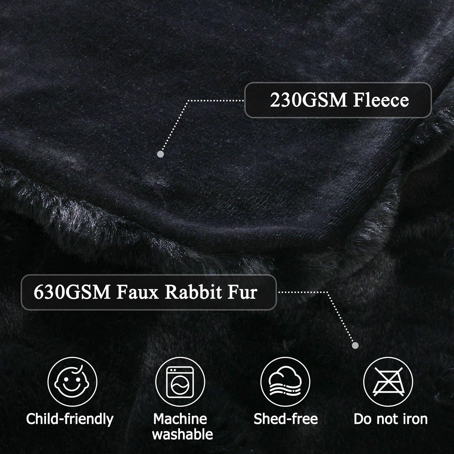 Fluffy Faux Fur Throw Blanket Soft Plush Thick Couch Bed Blanket