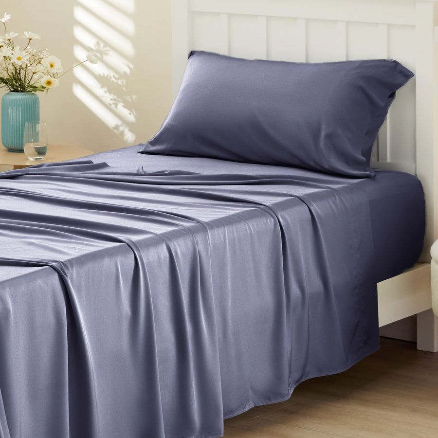Bamboo Cooling Sheet Set Deep Pocket Silky Breathable Hotel Luxury Bedding