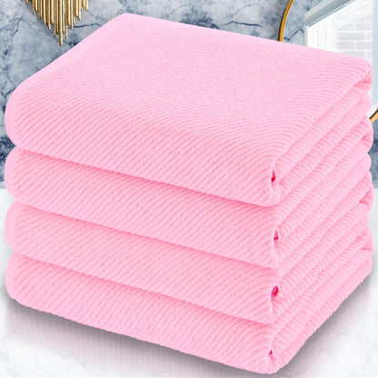 Cotton Bath Towel Set 6 Piece Soft Quick Dry Bathroom Towels Large Gift Set