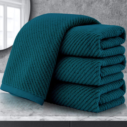 Cotton Bath Towel Set 6 Piece Soft Quick Dry Bathroom Towels Large Gift Set