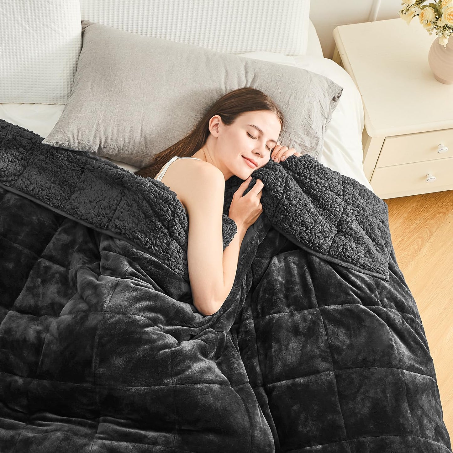 Cottonblue Fleece Sherpa Weighted Blanket