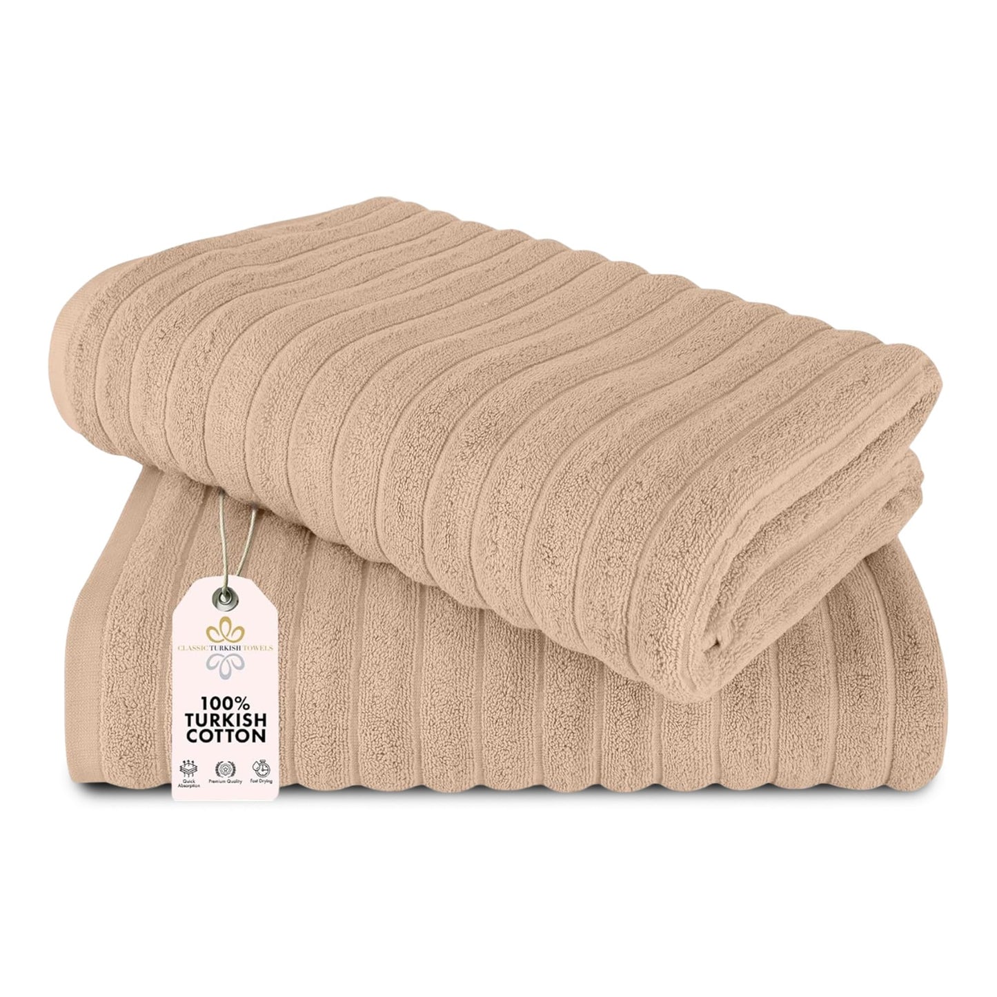 Turkish Cotton Luxury Towel Set Ultra Absorbent Spa Bath Towels