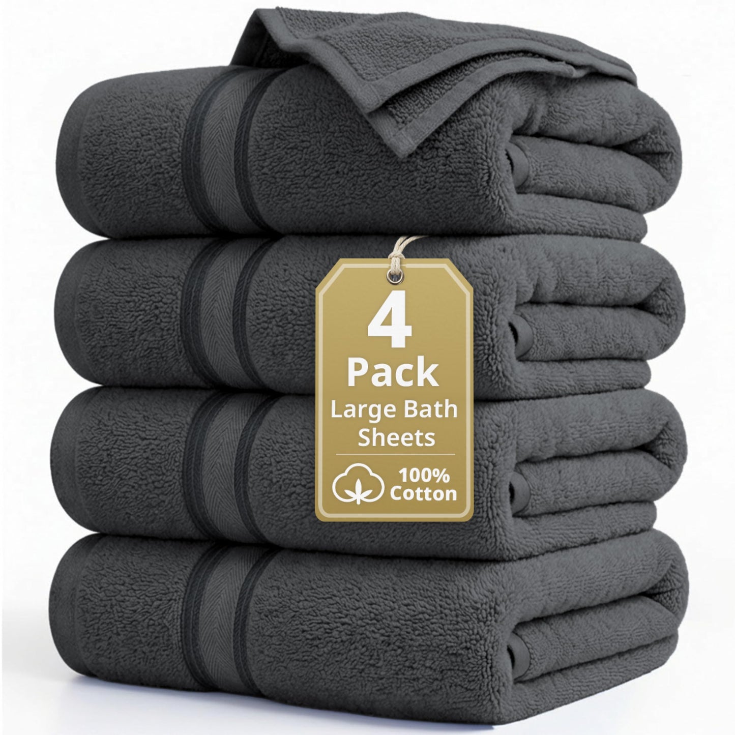 Zero Twist Cotton Bath Towel Set Quick Dry Ultra Absorbent Soft Towels