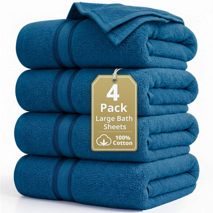 Zero Twist Cotton Bath Towel Set Quick Dry Ultra Absorbent Soft Towels