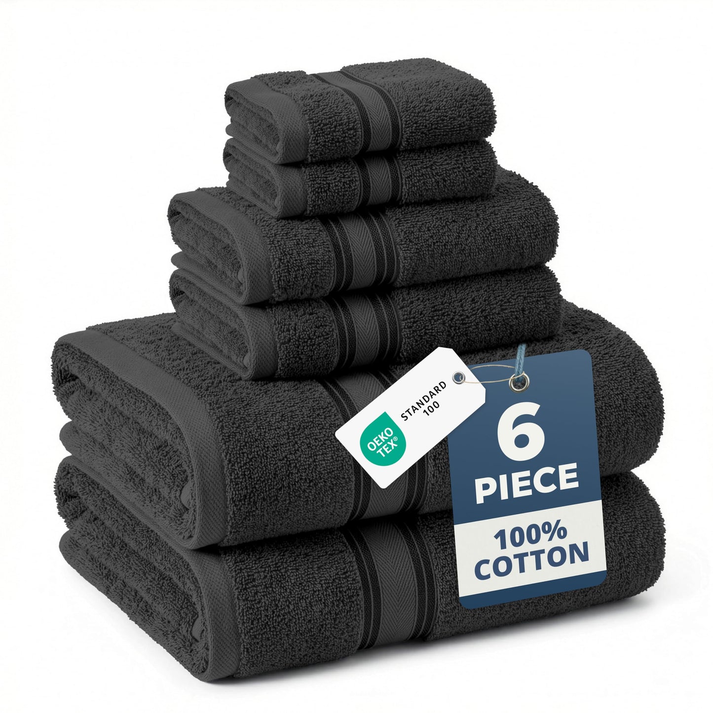 Zero Twist Cotton Bath Towel Set Quick Dry Ultra Absorbent Soft Towels