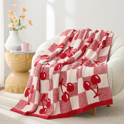 Checkered Microfiber Throw Blanket Soft Couch Sofa Bed Decorative Blanket