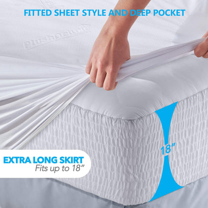 Bamboo Waterproof Mattress Protector Ultra Soft Breathable Deep Pocket Bed Cover