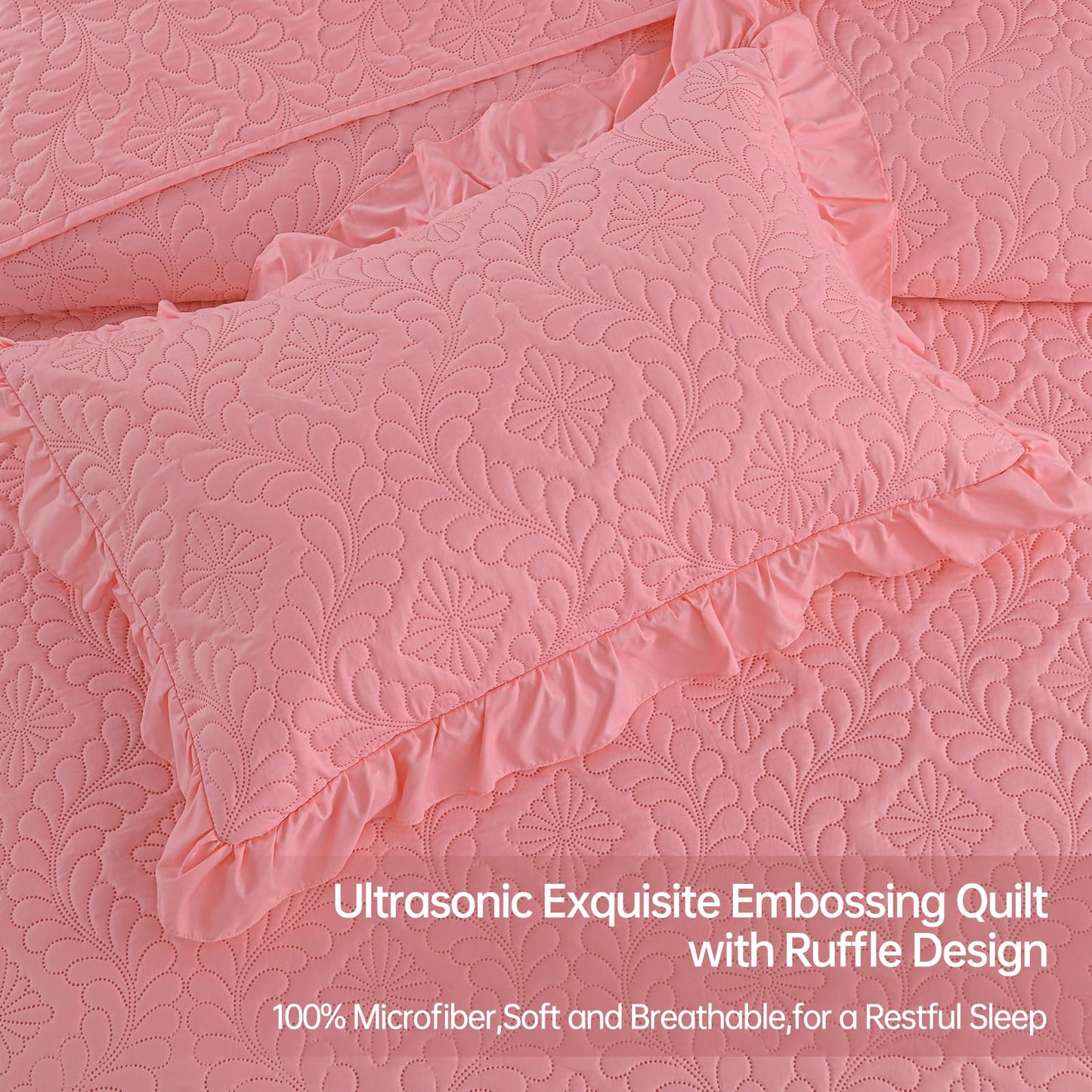 DJY Quilt Set Paisley Bedspread Soft Microfiber Bedding Set for All Season