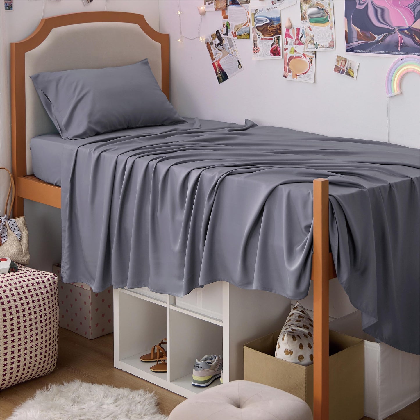 Bamboo Cooling Sheet Set Deep Pocket Silky Breathable Hotel Luxury Bedding