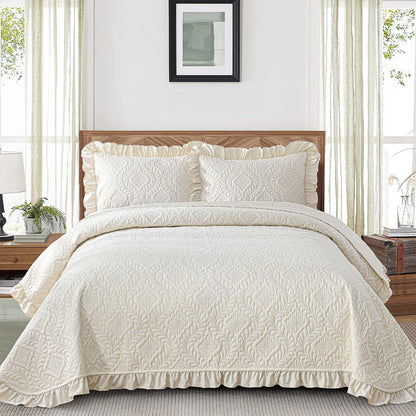 DJY Quilt Set Paisley Bedspread Soft Microfiber Bedding Set for All Season