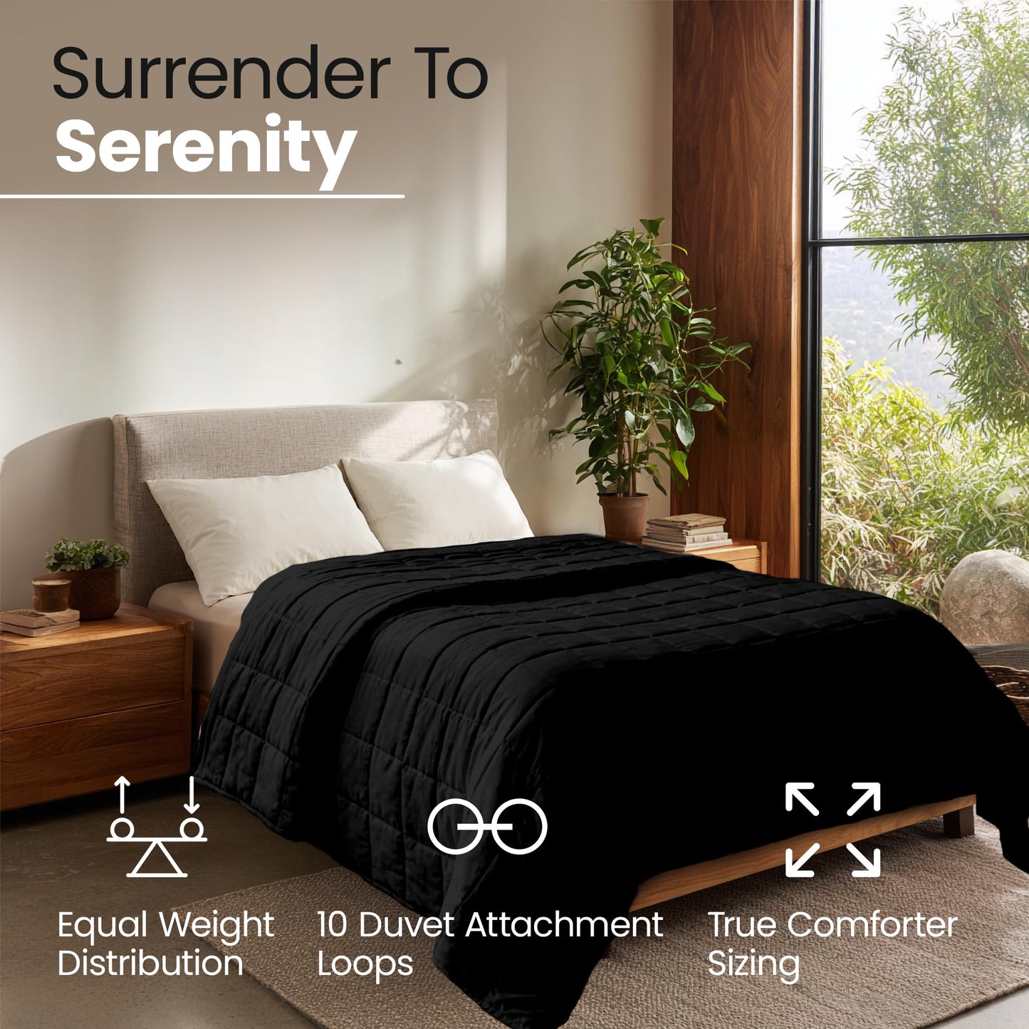 Weighted Blanket 400 Thread Count All Season Bed Throw Premium Comfort